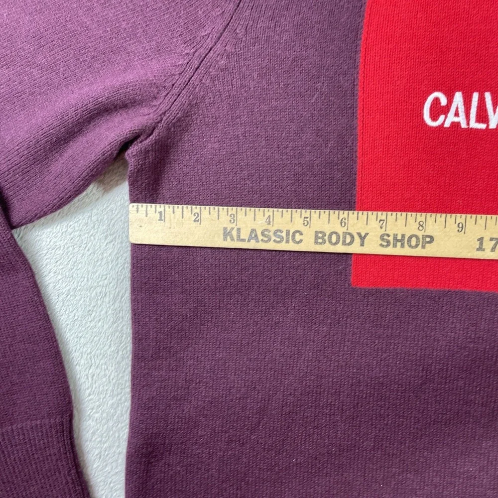 Calvin Klein Jeans Sweater Adult XL Pullover Crewneck 50% Wool Long Sleeve Men - Picture 11 of 14